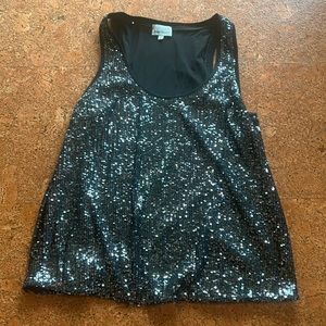 Black Sequin Sexy Tank (L) - WORN 2x